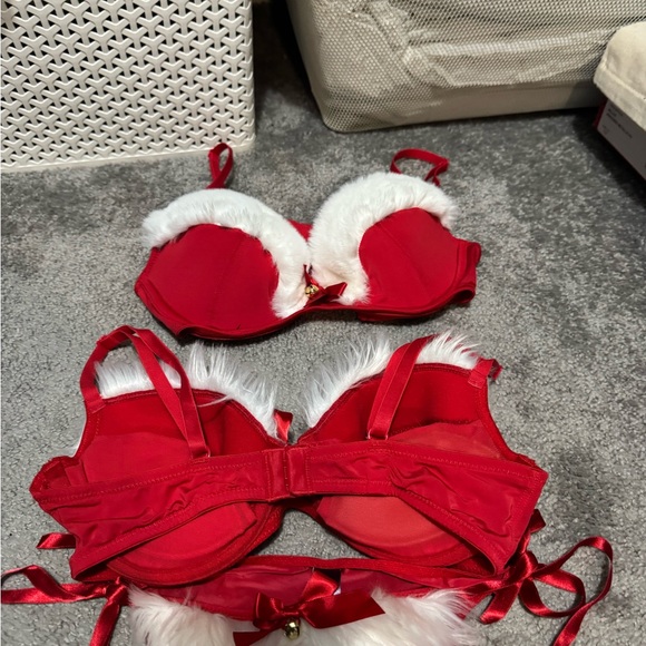 Adore Me Festive Red & White Women's Intimate Set - Picture 5 of 6